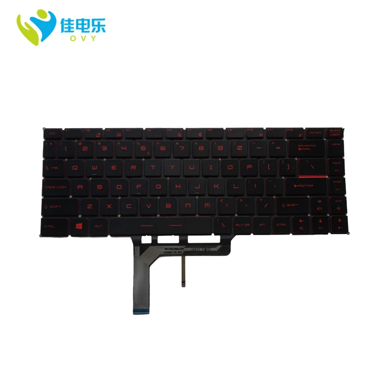 Клавиатура для ноутбука OVY US для MSI GV65 с подсветкой P/N: NSK-FDABN