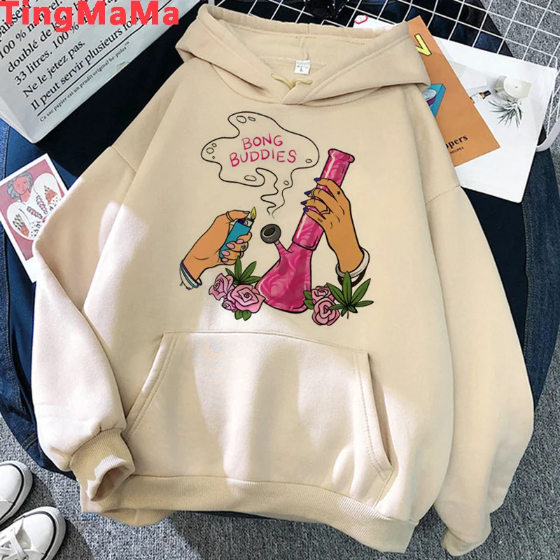 thumbnail image 1 of Bong Weed-sudaderas con capucha para hombre, ropa de calle con estampado de anime, de gran tamaño, 1 of 3