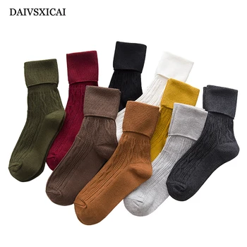 

3Pairs/lot=6Pieces Autumn Winter Socks Fashion Womens Cotton Striped Two-Bar Casual Female Cotton Socks