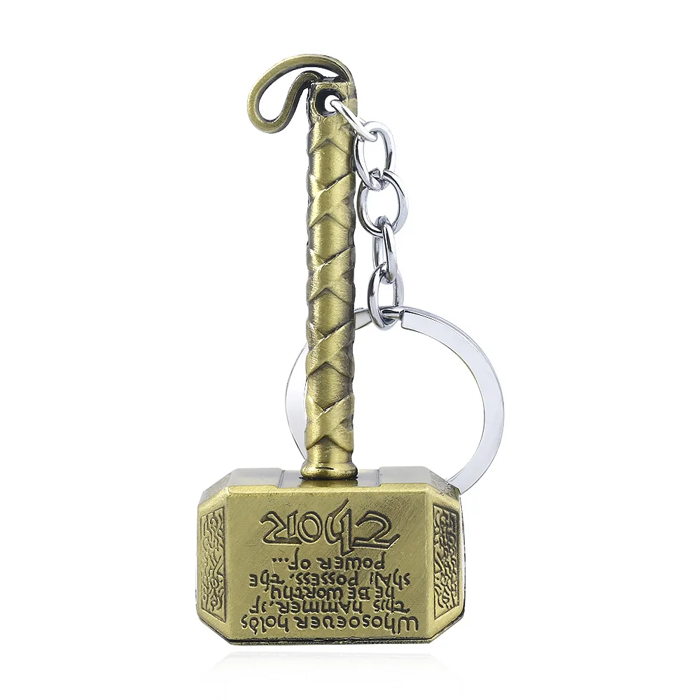 Bronze Hammer SG Фильм Мстители 4 Тор молоток металлические брелки Темный мир оружие Железный человек брелок для женщин Поклонники ювелирные аксессуары - Цвет: Bronze Hammer