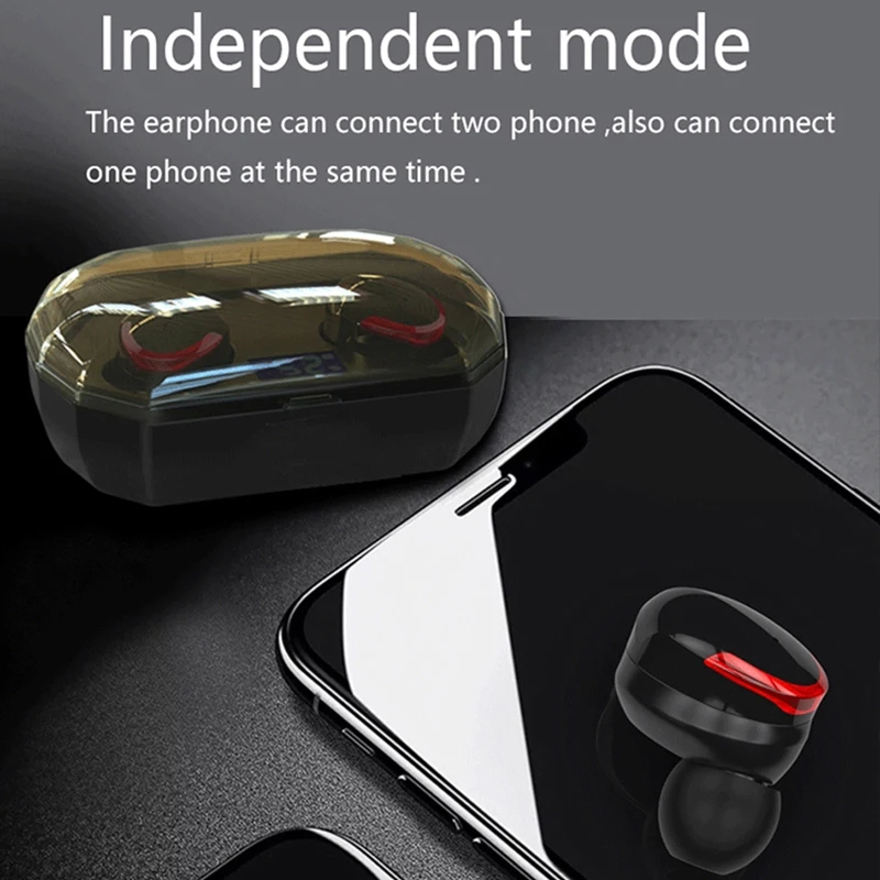 TWS беспроводные наушники 5,0, Bluetooth, водонепроницаемые спортивные наушники с сенсорным экраном, наушники с ЖК-экраном, затычки для Iphone, Android R10
