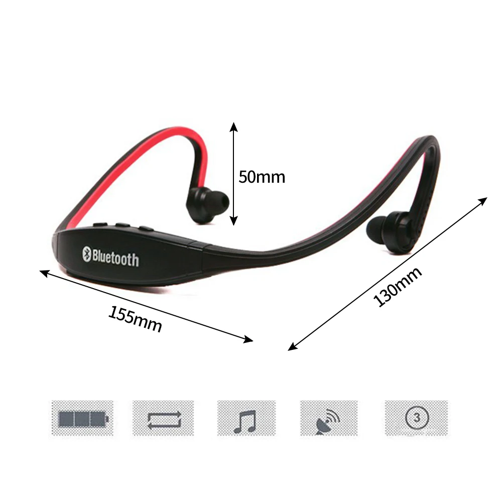 S9 Bluetooth беспроводные наушники Bluetooth наушники с микрофоном Поддержка TF/SD карты громкой связи спортивная Гарнитура для iPhone huawei XiaoMi