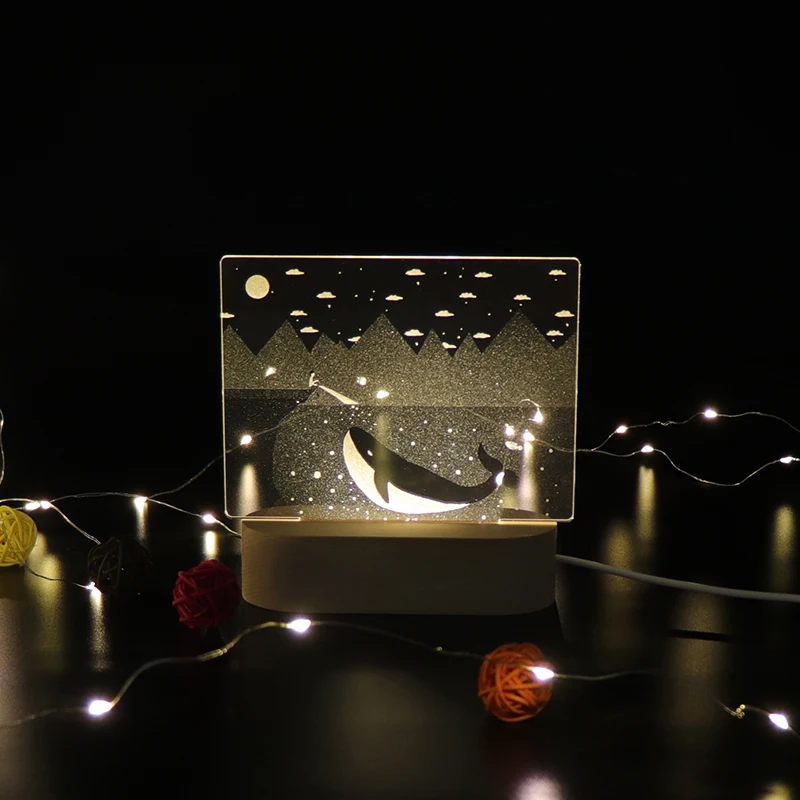 3D USB дети светодиодный детский ночник
