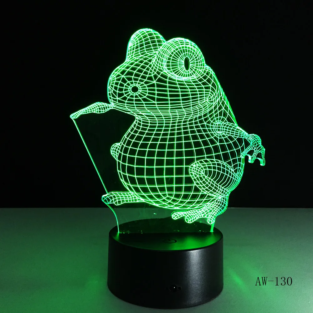 

Ночник с большим глазом, лягушкой, животным, 3D, неоновый светильник, домашний декор, USB, Настольный светильник, домашний декор, офисный светильник, AW-130