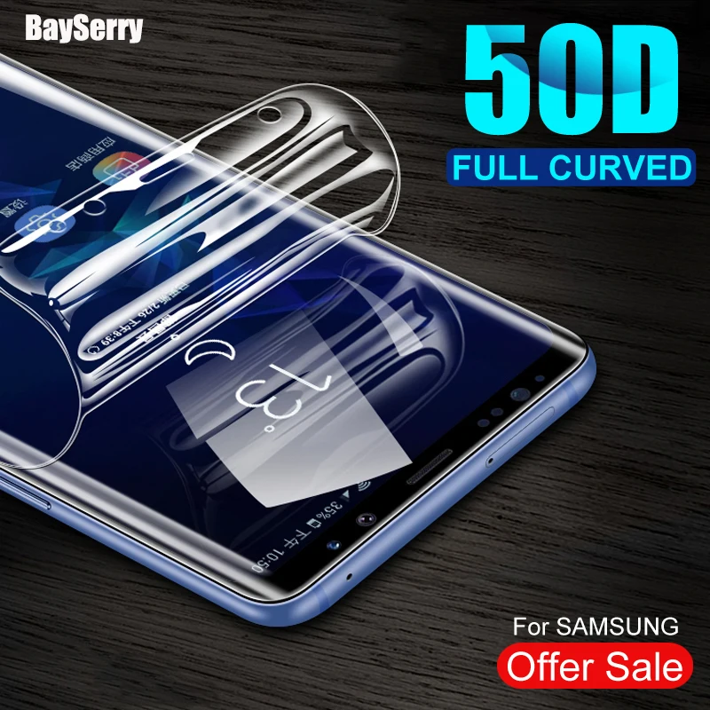 50D полное покрытие Гидрогелевая пленка для Samsung Galaxy S20 S10 S9 S8 Plus 5G Защитная Note 10 9 |