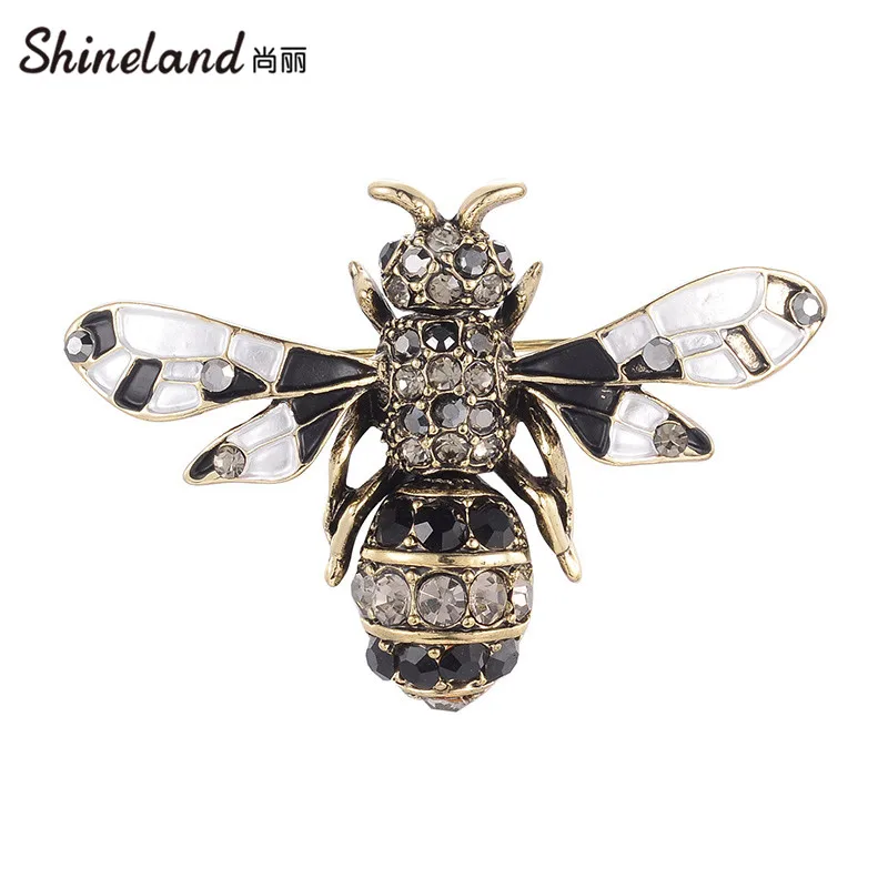 

Shineland Fashion Cute Bee Fly Insect Brooch Women Kids Girls Clothes Accessories Gold-color Animal Brooch Jewelry Party Gifts