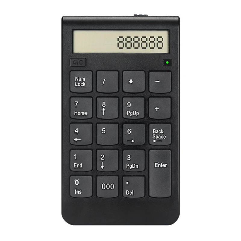 19 Keys Usb Number Keyboard 2.4G Digital Display Rechargeable Wireless Numeric Smart Keypad Office Supplies