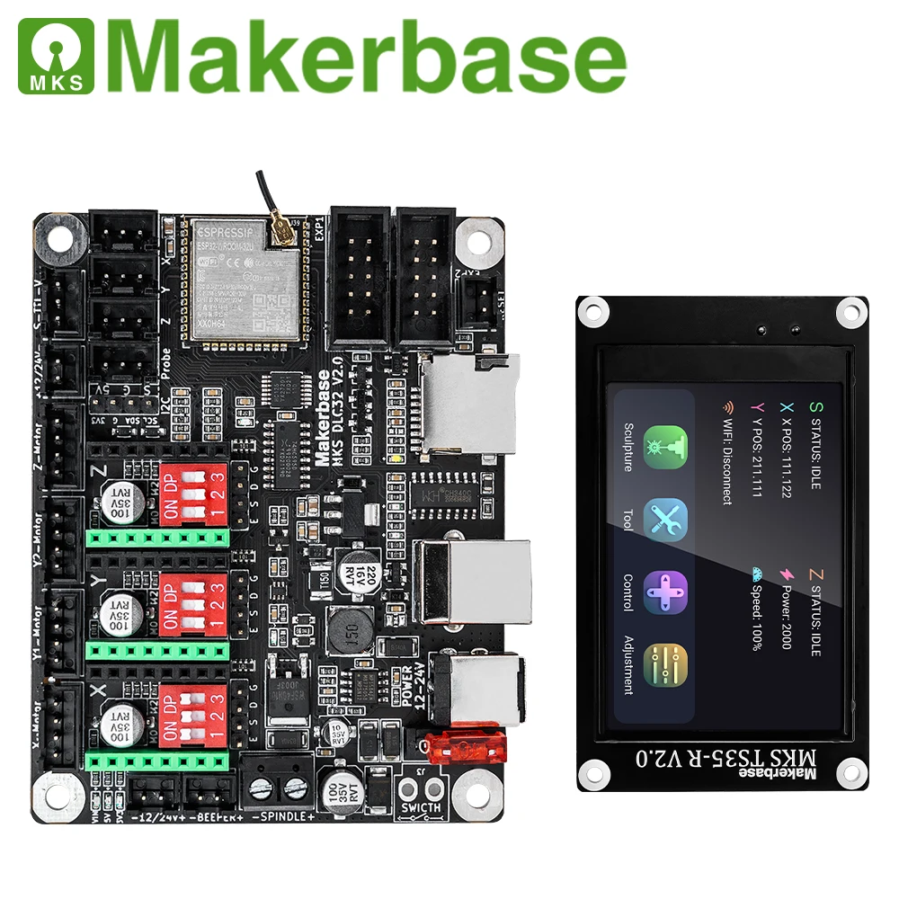 ตัวเลือกสินค้า Grbl Controller ควบคุมเลเซอร์ & CNC พร้อม WIFI และหน้าจอสัมผัส