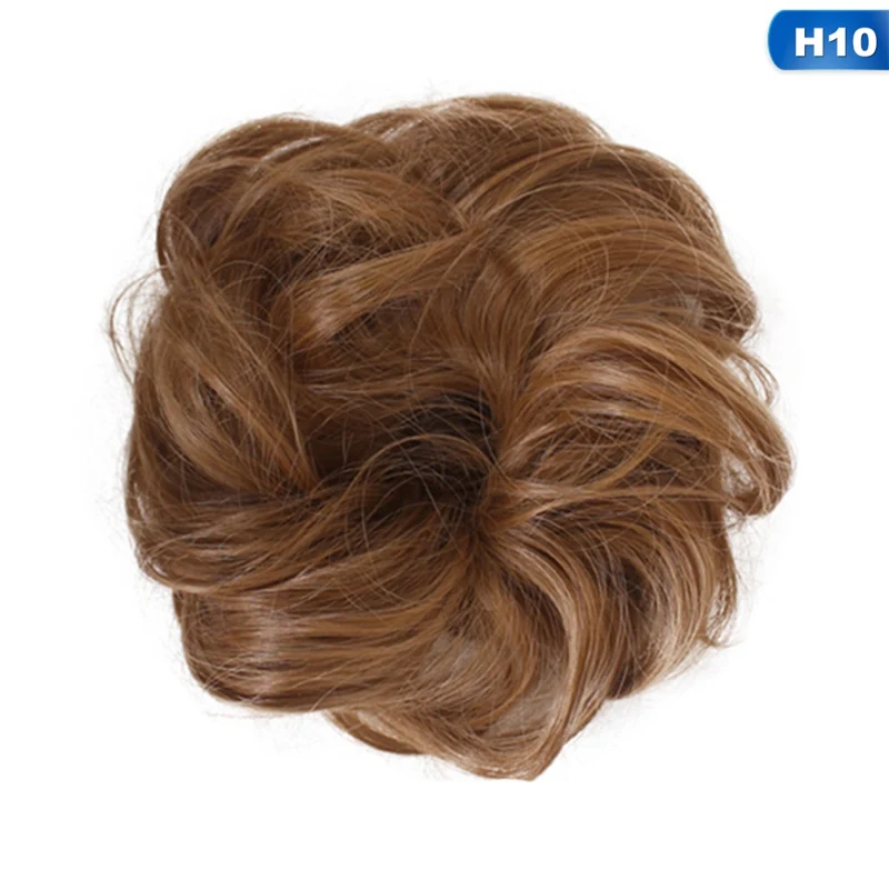 10 Кудрявые грязные пучки волос кусок скручивание Updo покрытие волосы для наращивания настоящие как человеческие - Цвет: 10