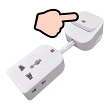 Tira de alimentación de enchufe Universal, enchufe con interruptor de control, extensión de Cable adaptador, conversión de Cable para electrodomésticos, UE, RU, AU