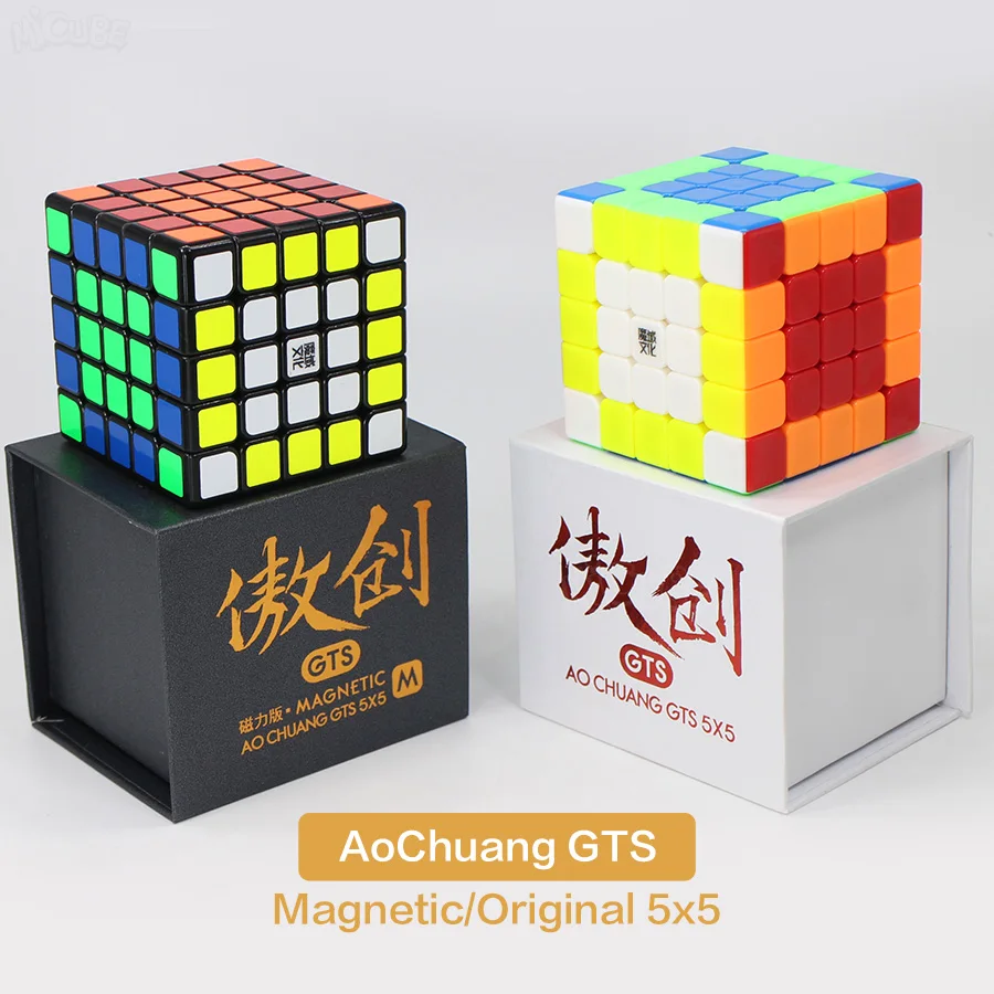 Кубик Moyu 5x5x5 Aochuang GTS GTSM магический скоростной куб 5x5 Магнитный Magico Neo пазл игрушки