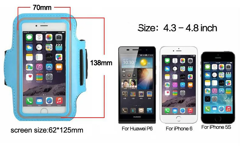 Спортивный чехол для iPhone X, 8, 7, 6, 6s 4,7 дюймовый телефонный корпус водонепроницаемый спортивный нарукавник ленточный ремень на руку мобильного телефона чехол-сумка для мобильного телефона