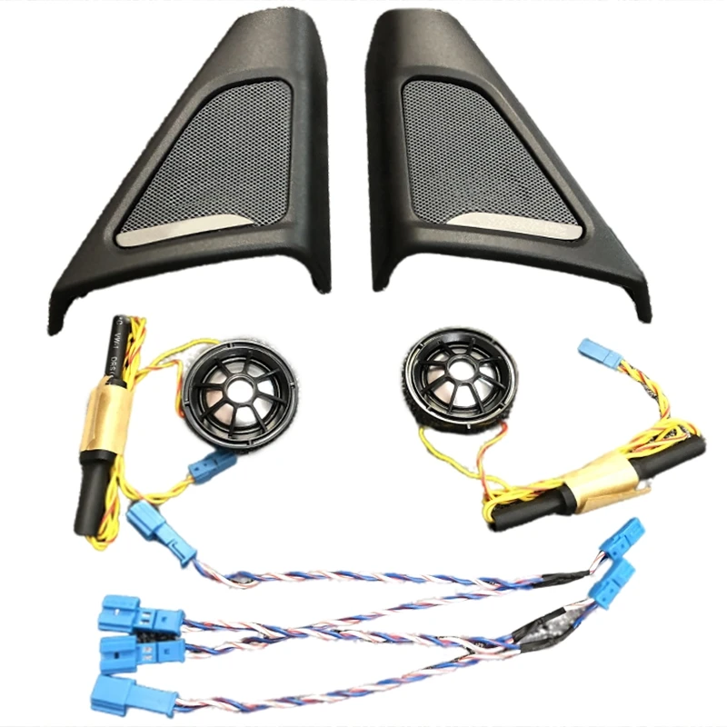 o Trumpet Tweeter Cover Head Treble Horn Frame Decoration Trim For-BMW F10 F11 Car Front Door Speaker |