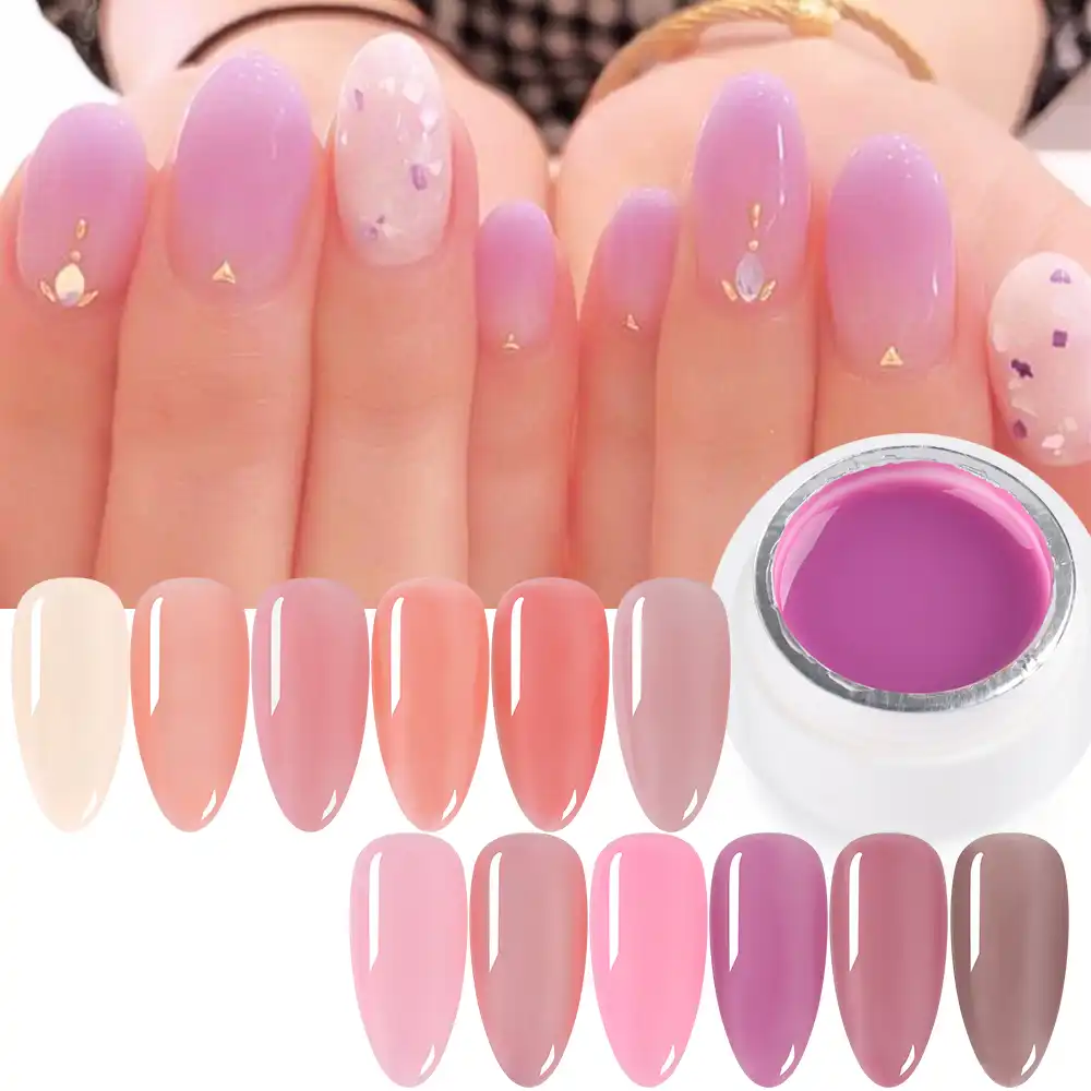 Gellak Vernis A Ongles Gel Couleur Chair Opale 6ml Translucide Rose A Tremper Uv Pour Manucure Gl1777 Aliexpress