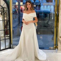Eightree Sexy Wedding Dresses White Mermaid Bride Dress Detachable Train Floor Length Princess Wedding Evening Gowns Plus Size