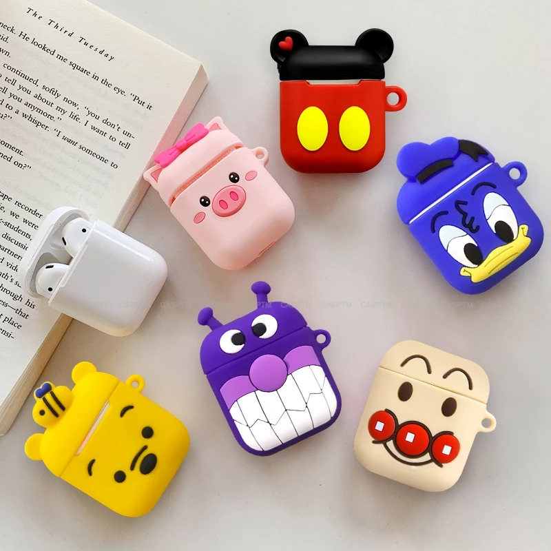 

Cute Cartoon Pig Wireless Bluetooth Headset Case For Apple Airpods 1 Soft Silicone Earphone Cover For Airpods 2 Protective Cases