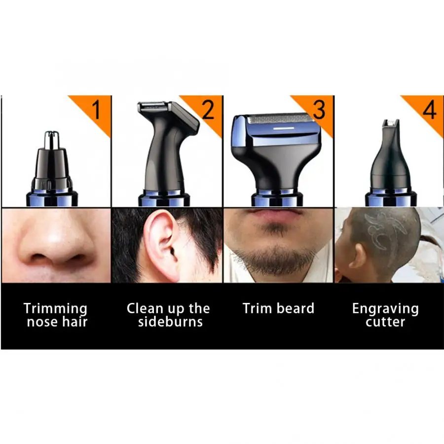 Beard Trimmer SPORTSMAN Multifunction Electric Nose Hair Trimmer USB Charging Hair Trimmer Nose Ear Sideburns Hair Shaving
