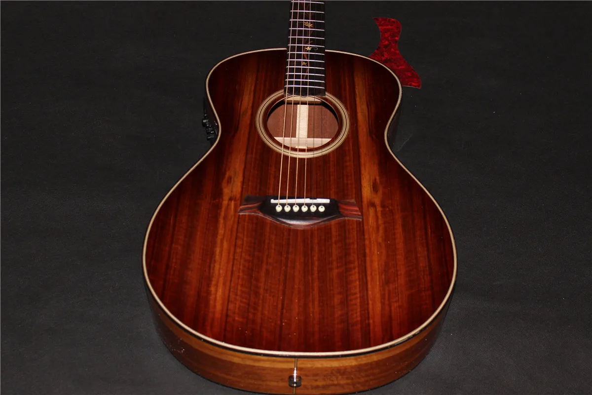 

free shipping non cut koa guitar Chaylor electric acoustic guitar K24ce acoustic electric guitar