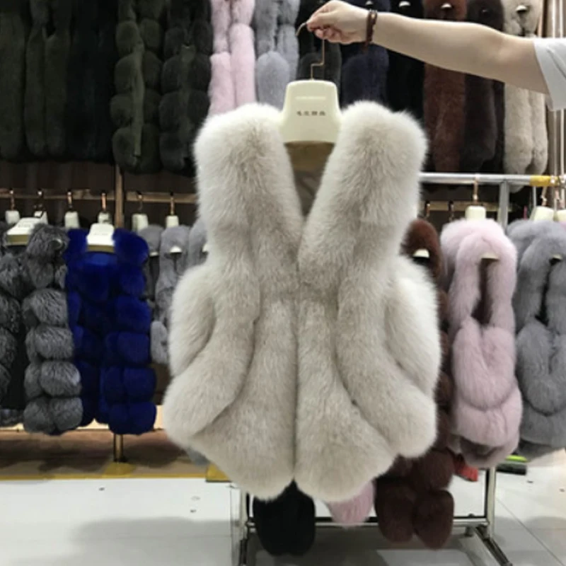 Новинка,, женский жилет из искусственного меха, пальто, зимняя куртка, без рукавов, манто, femme hiver