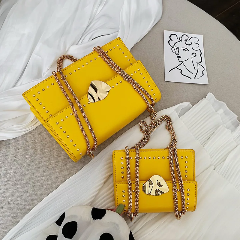 Джокер натянутый мешок цепи Простой моды темперамент небольшой квадратный мешок - Цвет: Прозрачный