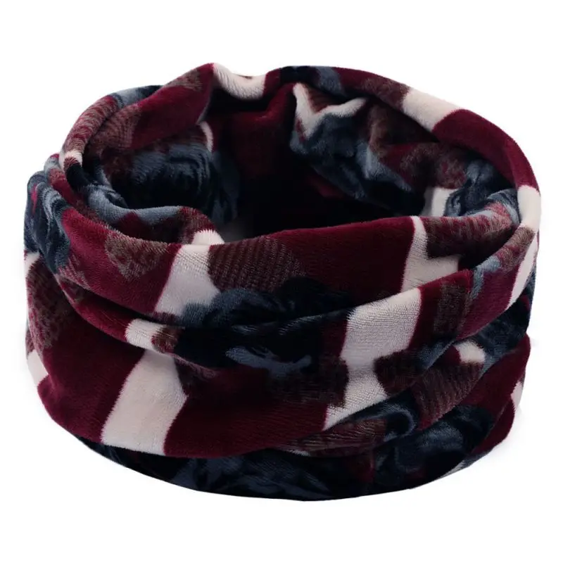 Мягкие вязаные шарфы для шеи теплые зимние спортивные ветрозащитные тепловые петли шарф толстый бесконечный шарф - Цвет: A27
