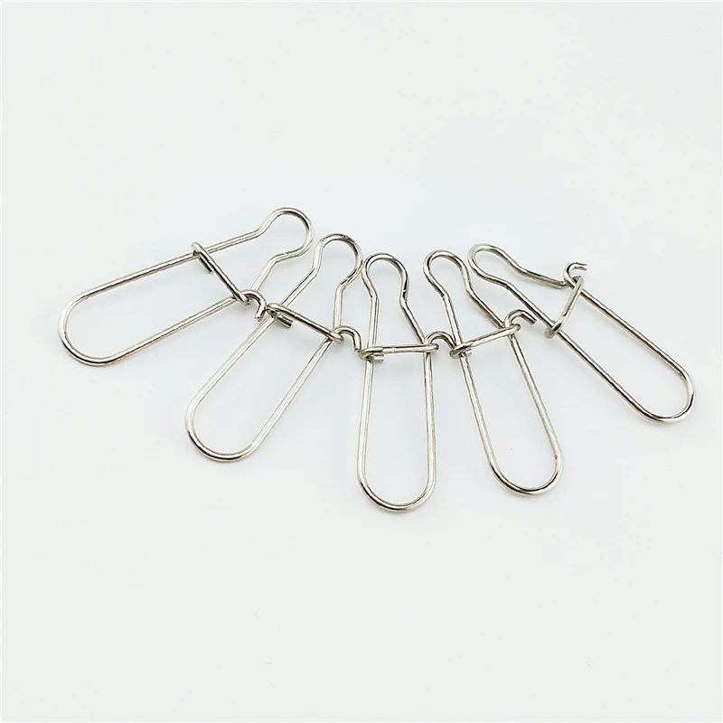 

30pcs Fast Clip Lock Snap Swivel Solid Rings Stainless Steel Hook 0# 1# 2# 3# 4# 5# 6# 7# 8#Safety Snaps Fishing Hooks Connector