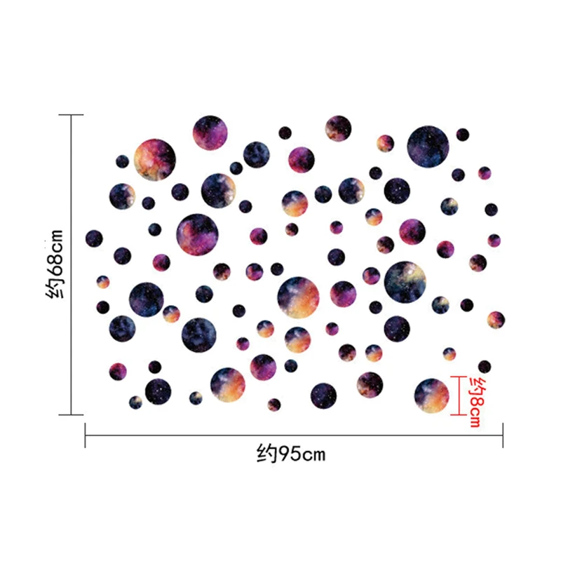 80 шт./компл. цветные точки горошек круг стикер на стену s для детской комнаты домашний декор наклейка на стену DIY ПВХ детский точечный стикер Фреска