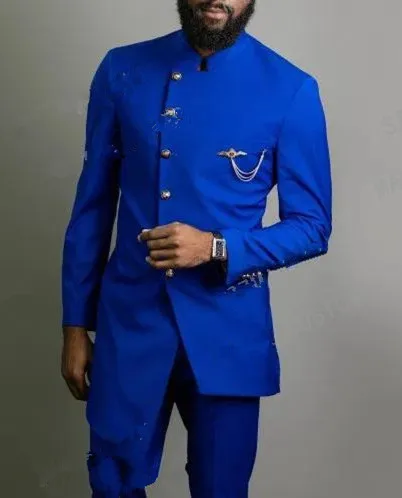New unique design Men Wedding Suits with Pants 2 Pieces Suits Men Tuxedo Slim Fit Prom Costume Homme Blazer Jacket+Pants