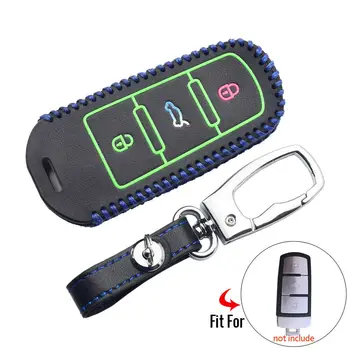 

For Volkswagen VW Passat B8 T-Rock Amarok Polo Arteon Scirocco Touareg PU Leather 3 Buttons Keyless Remote Fob Cover Case