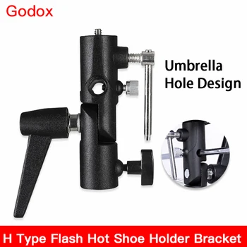 

Godox Flash Bracket Hot Shoe Umbrella Holder Light Stand Bracket Mount Adapter for Light Stand Tripod Flash photography light