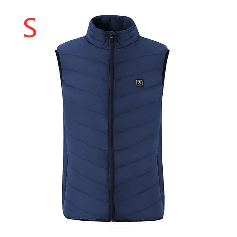 blue s Электрический usb-жилет с подогревом, мужской жилет, Женское пальто, тепловая флисовая куртка с подогревом, жилет с подогревом, Chaleco Calefactable - Цвет: blue s