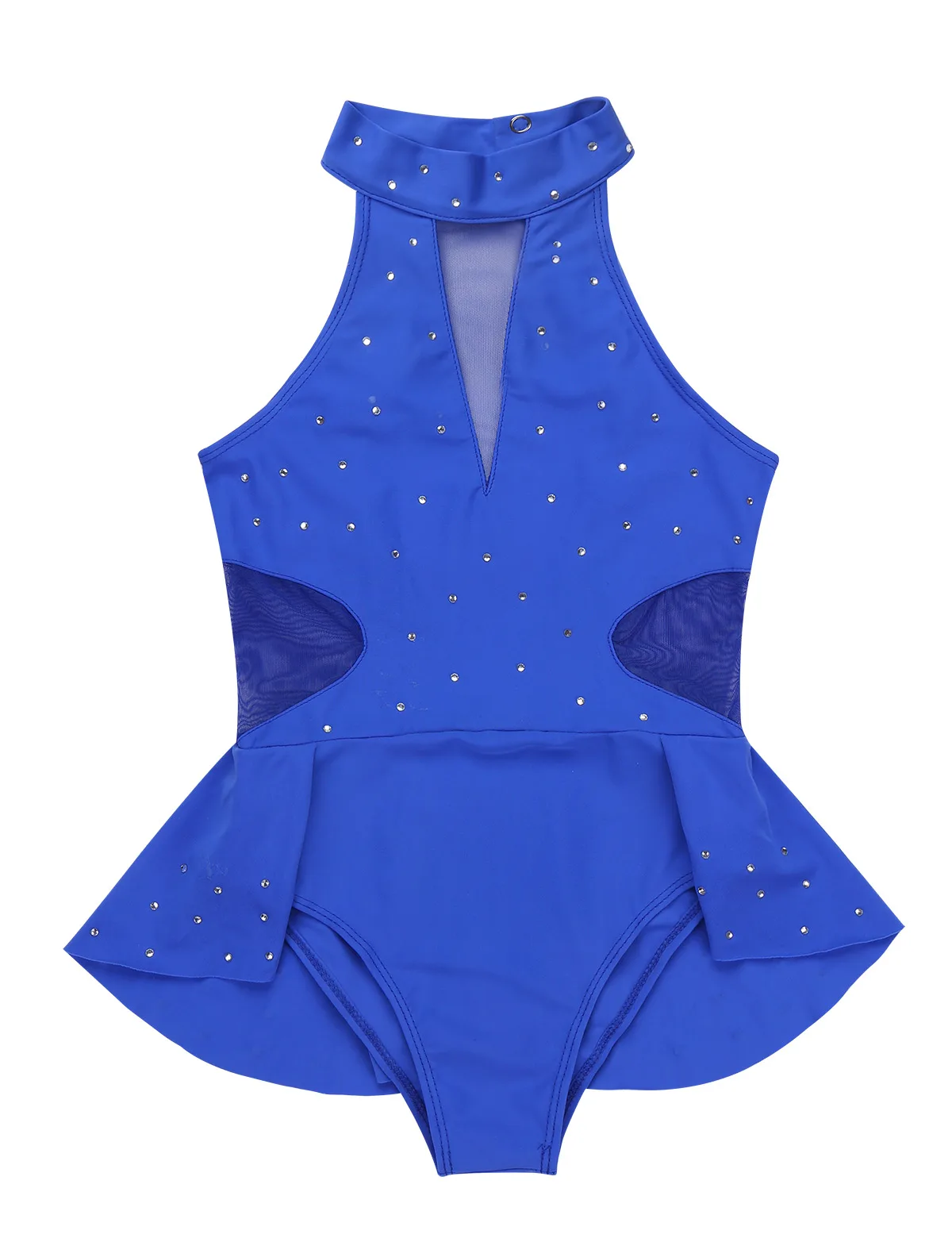 Kids Girls Sleeveless Sparkly Rhinestone Ballet Dance Leotard Modern Contemporary Ballroom Dance Stage Performance Dancewear