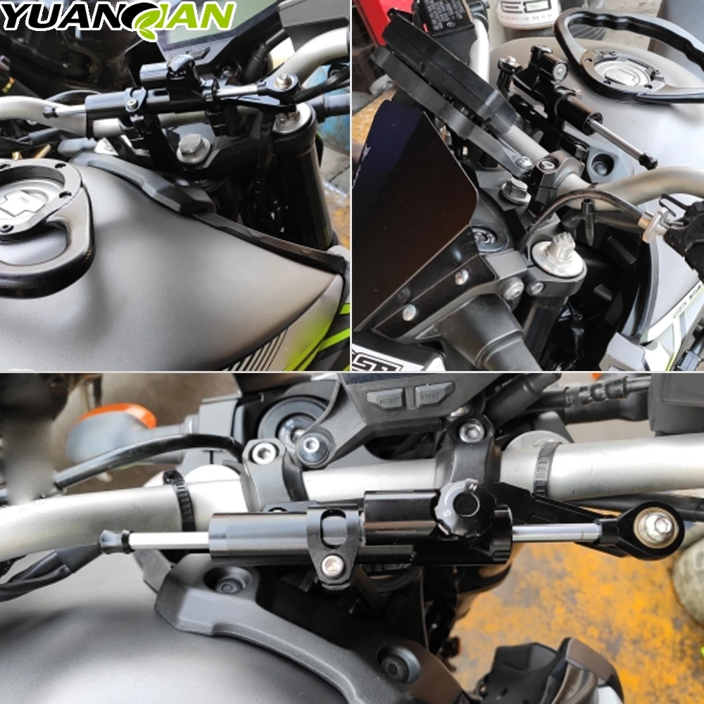 Для Yamaha MT09 MT-09 FZ-09 2013 углеродное волокно полный набор рулевой Стабилизатор демпфер и монтажный кронштейн