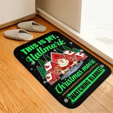 Коврик с рождественским дизайном Кухня двери Ванная комната напольный коврик, напольный ковер печати 40x60 см