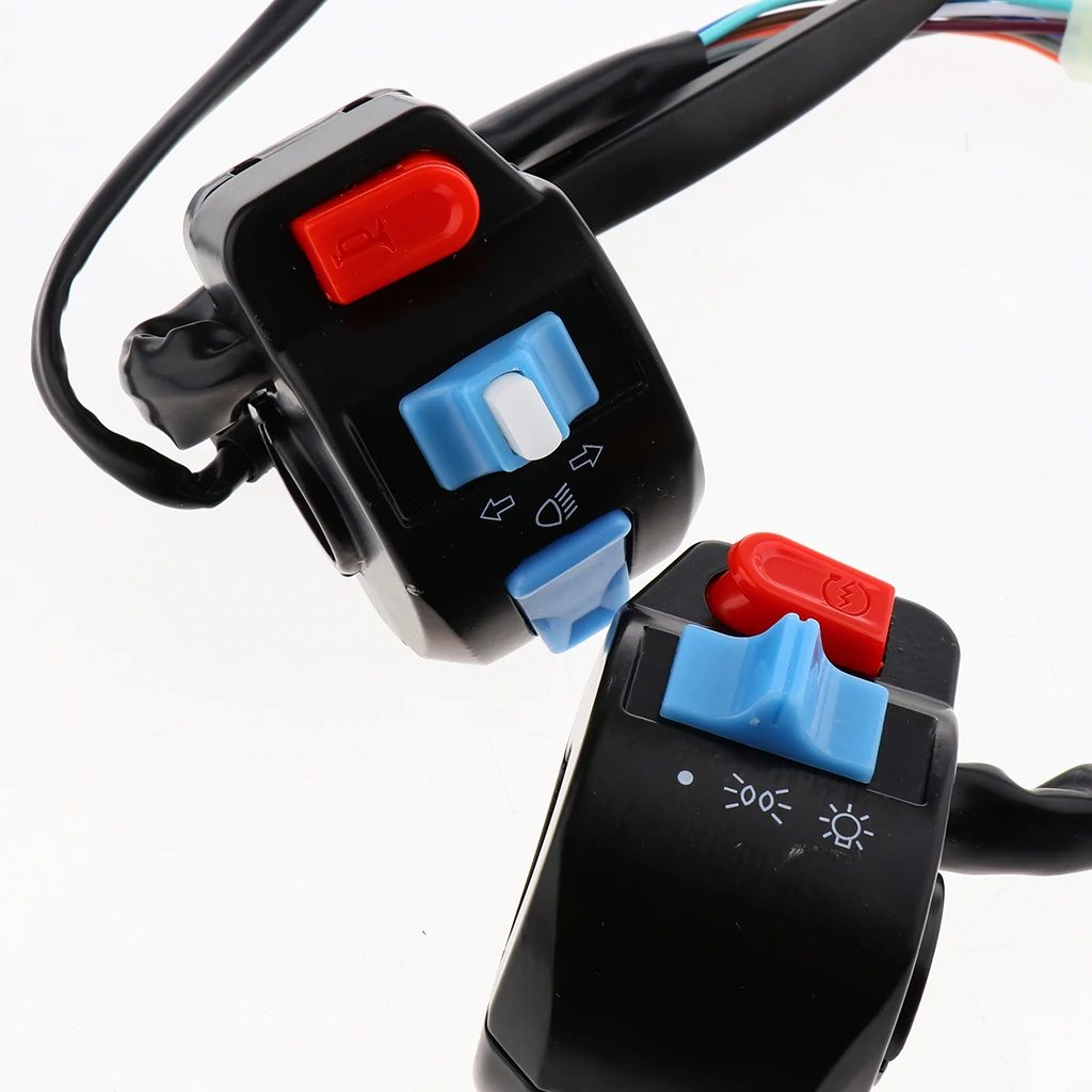 1 Pair Alloy Waterproof Headlights Switch Control Dual Handlebar Control Assembly for Cafe Racer
