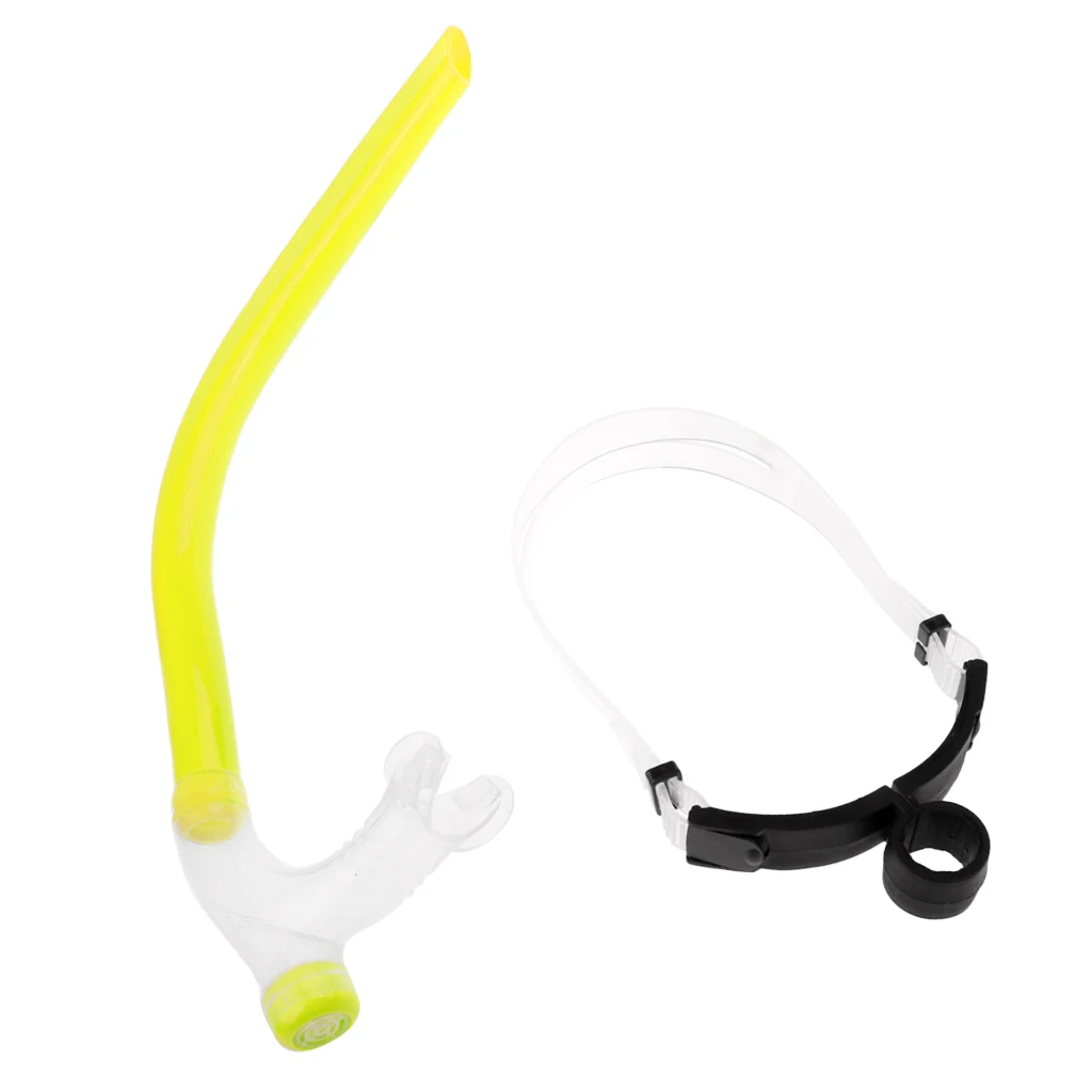 Silicone Adjustable/Portbale Swimming Diving Snorkel Set Breathing Tube & Hair Band for Underwater Training Swim Diving Pool Acc