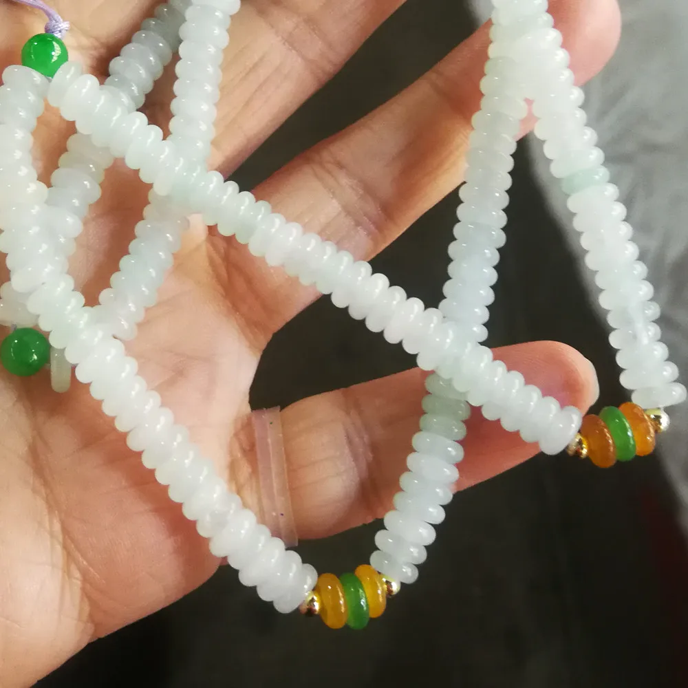 New Quality Jewelry Ice Pendant Tricolor Fashion Jade Necklace Accessories Lucky Holiday Gift