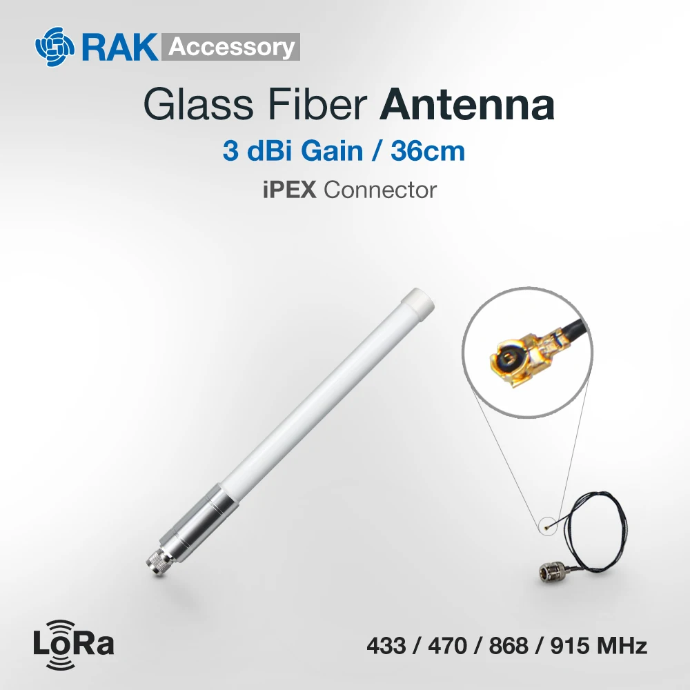Стекло волокна антенна 6dbm LoRa шлюз антенна RAK831 соединительный кабель с галстуком-бабочкой, мужской/женский разъем 433/470/868/915 МГц - Цвет: IN865MHZ-IPEX