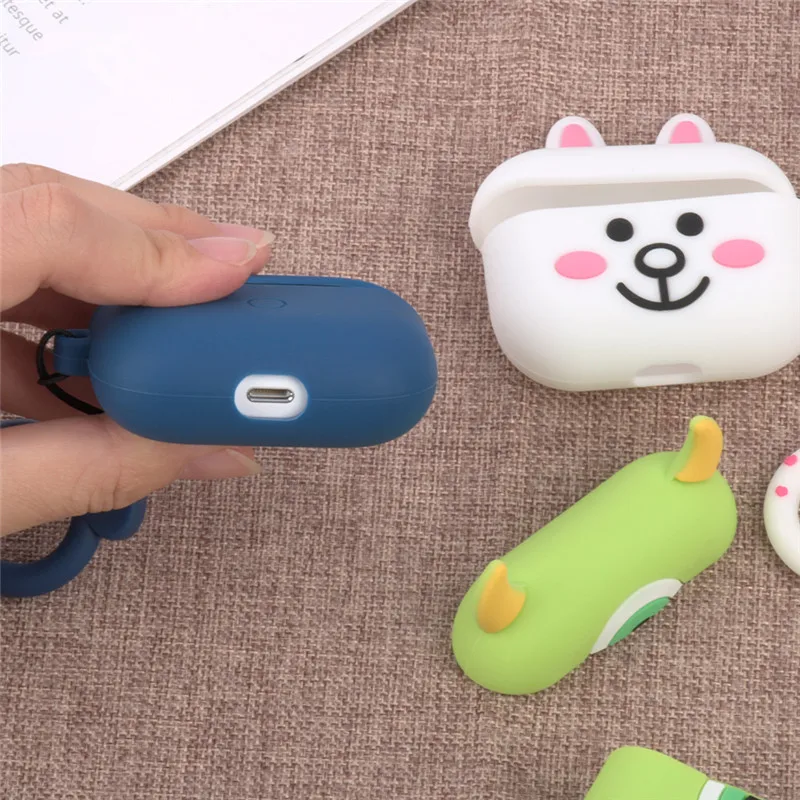 Чехол s для Apple AirPods Pro, мягкие Мультяшные наушники в виде кролика чехол для AirPods Pro 3, чехол для зарядного устройства Airpods с кольцом