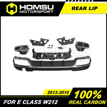 

E63 E53 Style PP Rear Bumper Diffuser Lip with Exhaust Tips Diffuser for Merce-des Benz E Class W212 2007-2016 E200 E220 E260
