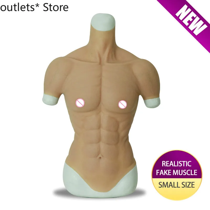 

Small Size Realistic Fake Muscle Realistic Silicone Artificial Simulation Muscle Man Skin Up Body Men Body Shaper