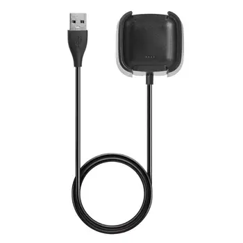 

Black Magnetic Watch Charger Short Circuit Protection USB Charging Dock Station for Fitbit Versa 2 Smartwatch Watch Accessories