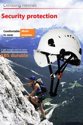Casque de sécurité avec lunettes pour construction, casquette de travail de protection de haute qualité pour l'escalade et l'équitation 