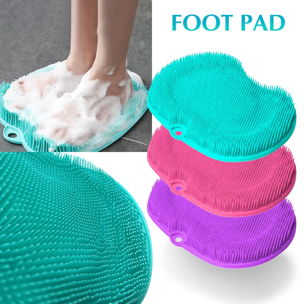 Foot Massage Pad Shower Silicone Exfoliating Scrub Mat Cleaning Massage