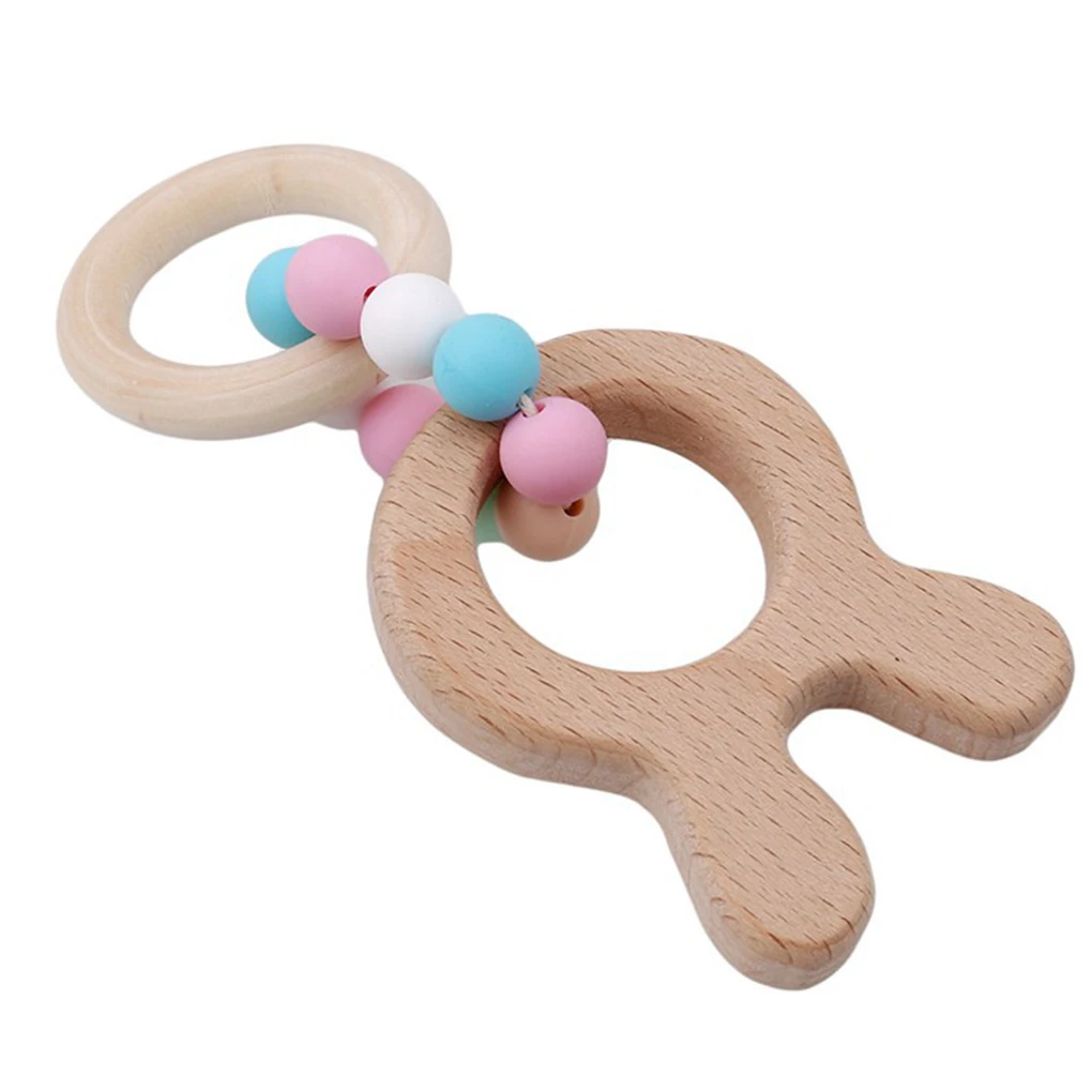 Animal Shaped with Wood Beads Teether Wooden Baby Bracelet for Baby Infant Kids Accessories Toys - Цвет: 6