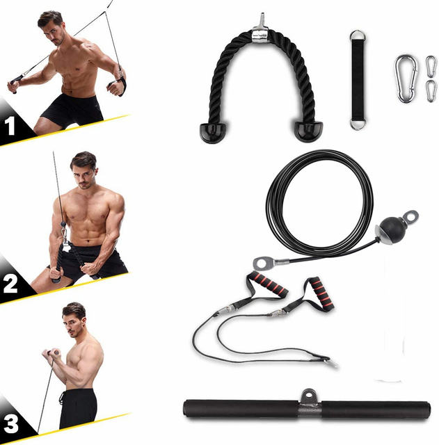 Fitness Pulley Cable System DIY Arm Biceps Triceps Chest Pull Rope