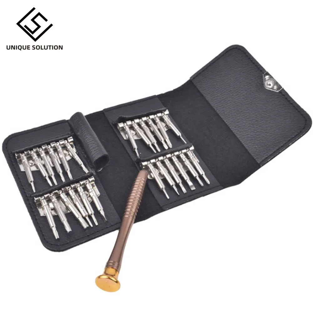 Leather Case 25 In 1 Torx Screwdriver Set Mobile Phone Repair Tool Kit Multitool Hand Tools For Iphone Watch Tablet PC 2018 New 4.8.2