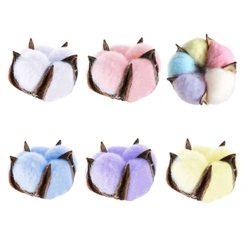 

10pcs Dried Cotton Flower Heads Home Wedding Party Decoration Bride Corsage Hand Decorative Flowers BV789