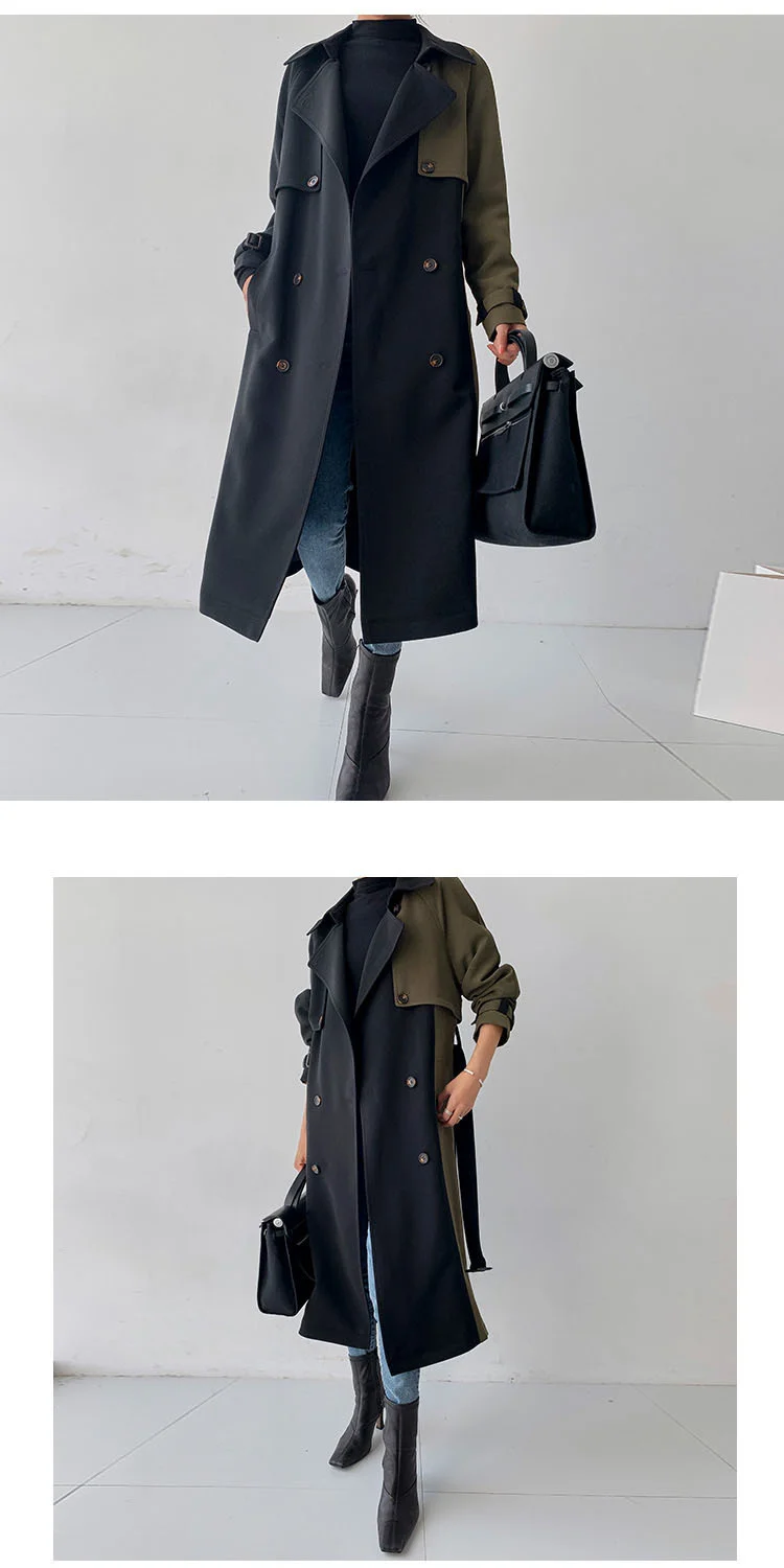 down parka European American Top Quality Autumn spring Trench Coat women  Plus Size Long Coat Simple Chic Classic Female Windbreaker FY112 puffer coat with fur hood