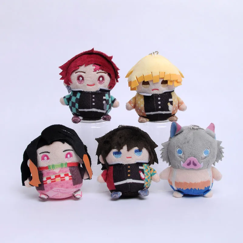

Japan Anime Demon Slayer Kimetsu Doll No Yaiba Tanjirou Nezuko Agatsuma Zenitsu Plush Pendant Toys Soft Stuffed Keychain 9cm